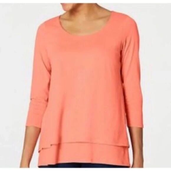 J. Jill orange  Layered Top - Picture 1 of 4